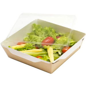 Papirnata posuda s prozirnim poklopcem ECO OpSalad 1200 ml 165x165x65 mm kraft [50 kom/pak]