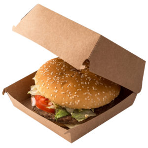 Kutija za hamburger 170x170x80 mm kraft/kraft [300 kom/pak]