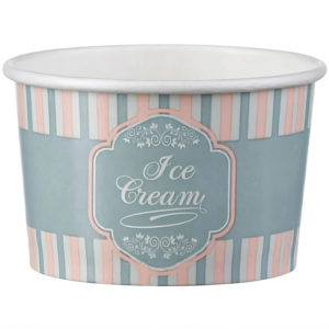 Papirnata skodelica120 ml (4oz) ICE CREAM design d=7,7cm, h=4,8cm [1000 kom/pak]