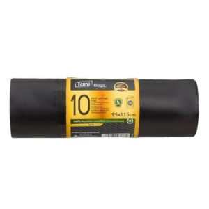 Vreća za smeće HDPE 125 L 95×115 cm crna, 10 kom